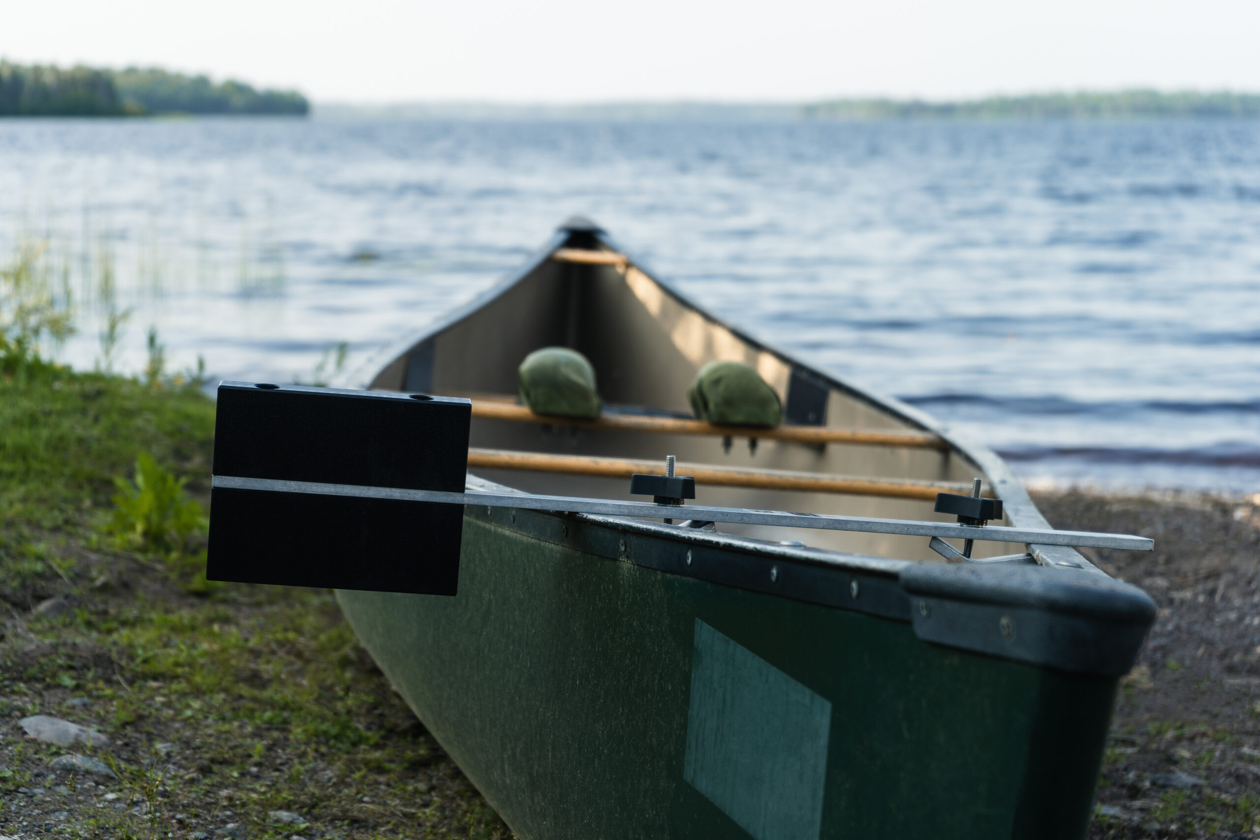 thumbnail image 2 of Handcrafted Canoe Motor Mount - Made In Maine From Aluminum & Ash Wood 2 of 11